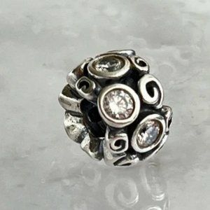 Pandora Retired Primrose Path Charm with clear CZ-Excellent Condition